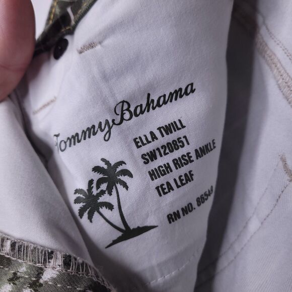 Tommy Bahama Jeans Womens 8 Safari Bliss High Rise Ankle Ella Twill Tea Leaf - Picture 7 of 15